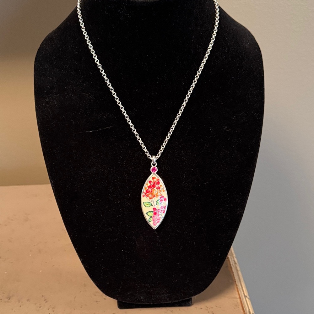 Brighton Hand Enameled necklace with crystals